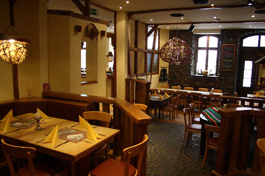 Die Gasträume des San Christobal BBQ & Grill Mexikanische- & Grillspezialitäten in Cochem an der Mosel